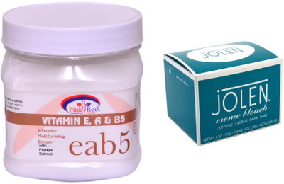 

Pink Root Vitamin eab5 Cream 500ml and JOLEN Crème Bleach (MEDIUM) 35G(Set of 2)