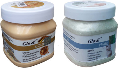 

Glow Right GOLD CREAM With PEARL SCRUB(Set of 2)