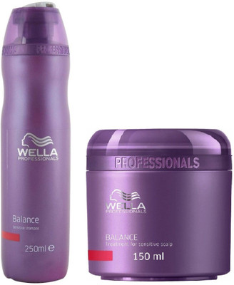 

Wella Professionals Balance Sensitive Shampoo (250ml) + Hair Mask (150ml)(Set of 2)