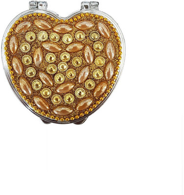 

INAAYA Vintage Design Heart Shape hand Mirror For Travel & Home Use