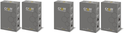 Crott india's first re-Energized dotted condom with 3 Strawberry And 2 Vanilla Flavour Condom(Set of 5, 50S)