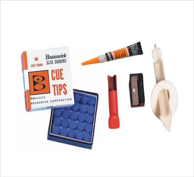 

KBA COMBO OF BRUNSWICK 9MM (50PCS)+ GLUE GEL+ TIP MODIFIER KBAC83 Pool Cue Stick(Microfibre)