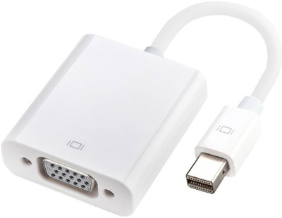 

Microware Mini Display Port DP to VGA Cable Adapter Converter For Macbook iMac Pro HDMI Adapter(Compatible with MACBOOK, White)