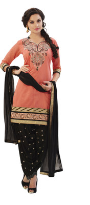 

BanoRani Cotton Embroidered Salwar Suit Dupatta Material(Un-stitched), Multicolor