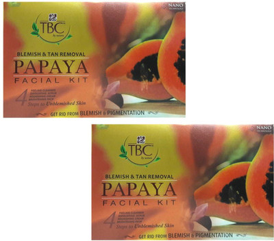 

tbc by nature PAPAYA FACIAL KIT 55 g (Set of 4) pack of 2 55 g(Set of 8)
