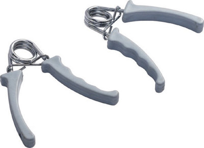 

Leosportz Hand Gripper Strengthener With Plastic Handle To Increase Wrist Finger Fore arm Strength Hand Grip Hand Grip/Fitness Grip(Silver)