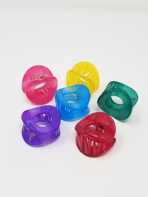 

Evolution Hair Clips, Claw Clips , Butterfly Clips Small,O Shape Transluscent Colors for Women / Girls, Pack of 6 Hair Claw(Multicolor)