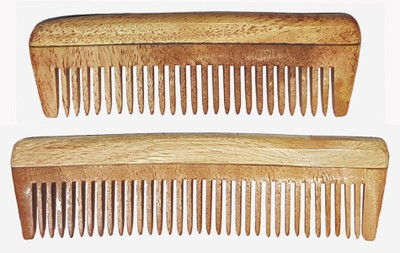 

AASA Handcrafted Wood Pocket Comb - Anti Static (Set of 2 model)