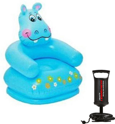 

MEGAEMART Blue Animal Chair and Air Pump[combo] Inflatable Sofa/ Chair(Multicolor)