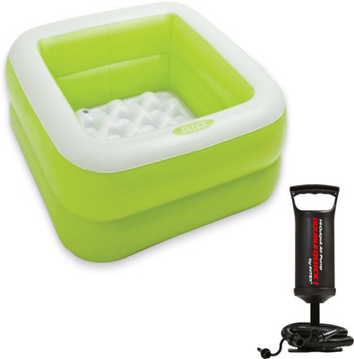 

MEGAEMART Green Bath Tub for Kids and Air Pump for Inflatable Toys Inflatable Pool(Multicolor)
