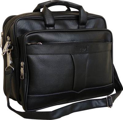 SM 15.6 inch Laptop Messenger Bag(Black)