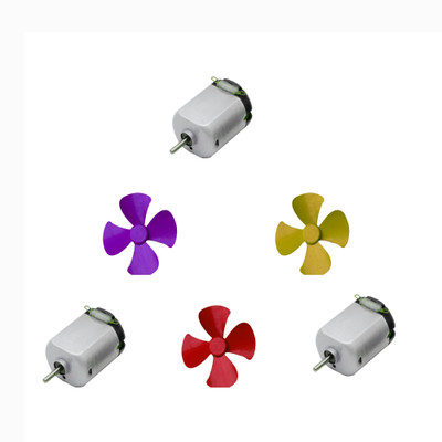 

APTECHDEALS 3Pcs 3V to 9V DC Flat Small Size Toy Motor + Multi Color 3 Pcs Toy Motor Fan(Multicolor)