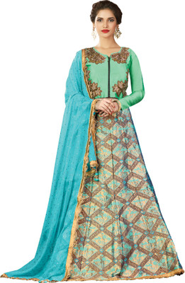 Mahotsav Embroidered Semi Stitched Lehenga Choli(Blue) at flipkart