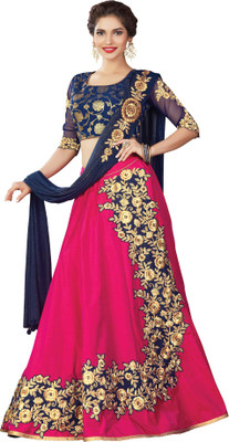 Mahotsav Embroidered Semi Stitched Lehenga Choli(Pink) at flipkart