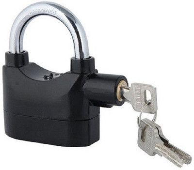 Iktu Anti Theft Burglar Pad Lock Alarm Security Siren Home Office Bike Bicycle Shop. Padlock(Black) available at flipkart for Rs.349