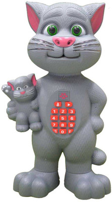 

FLAME Talking Cat With Baby- Big Size(Grey)