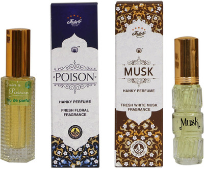

Jain's Set of 2 Perfume : Poison (25 ml) and Musk (25 ml) Eau de Parfum - 50 ml(For Men & Women)