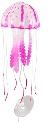 

ROYAL PET Chicos Glowing Effect (Small Size/Pink) Artificial Jellyfish Ornament for Fish Tank Aquarium Decoration Silicone Soft Toy For Fish