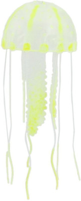 

ROYAL PET Chicos Glowing Effect (Small Size/Yellow) Artificial Jellyfish Ornament for Fish Tank Aquarium Decoration Silicone Soft Toy For Fish