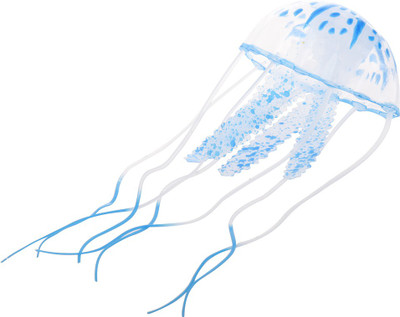 

ROYAL PET Chicos Glowing Effect (Big Size/Blue) Artificial Jellyfish Ornament for Fish Tank Aquarium Decoration Silicone Soft Toy For Fish