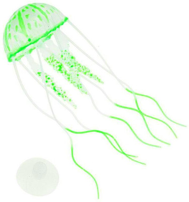 

ROYAL PET Chicos Glowing Effect (Big Size/Green) Artificial Jellyfish Ornament for Fish Tank Aquarium Decoration Silicone Soft Toy For Fish