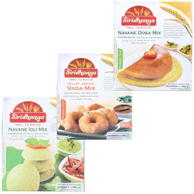 

SIRIDHANYA NAVANE IDLI DOSA VADA 400 g(Pack of 3)