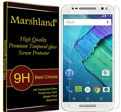 Marshland Tempered Glass Guard for Moto X Style Transparent 9H Hardness Smooth & Softer 0.3mm Thickness Shatter Proof Scratch Proof Screen Protector For Moto X Style(Pack of 1)