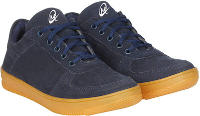 

MOU Airforce Suede Sneakers Casuals For Men(Navy, Gold