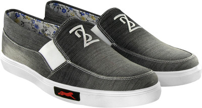 

Bella Toes Blue Denim Casual Shoes for Men's & Boys Canvas Shoes For Men(Grey, Black
