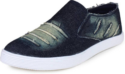 CoolSwagg Slip On Sneakers For Men(Blue