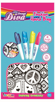 

Craftival Diva Color Me Pouch with Multicolor Nib Sketch Pens with Washable Ink(Set of 1, Multicolor)
