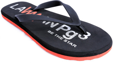 

LAWMAN PG3 Flip Flops, Black & orange