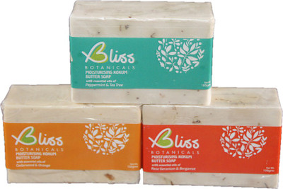 

Bliss Botanicals Kokum Butter Soap | Pack of 3 (100gms each) | Handmade with essential oils | 100% safe and natural(300 g, Pack of 3)
