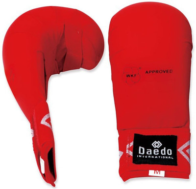 

DAEDO KARATE PUNCHING GLOVES WITHOUT THUMB PROTECTION - WKF APPROVED PRODUCT Martial Art Gloves (M, Red)