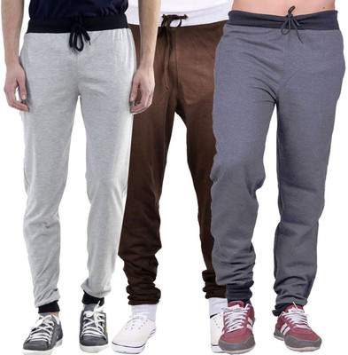 WellFitLook Solid Men Multicolor Track Pants