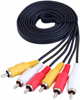 

DC TV-out Cable 100% copper 3rca to 3 rca Audio video cable(Black, For TV, 1.5)