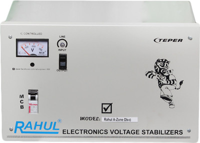 

Rahul Base-8 c8 KVA/32 Amp 140-280 Volt Copper 3 Step Mainline Use Up to 8 KVA Load Automatic Voltage Stabilizer(Gray)