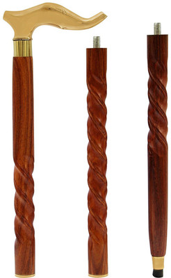 

WoodCart H@ndmade Wooden Walking Folding Stick Three Pieces Cutter Design Walking Stick