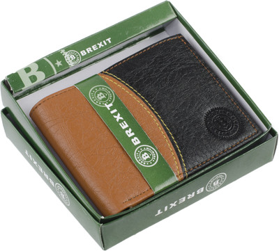 

Brexit Boys Tan, Black Artificial Leather Wallet(3 Card Slots), Black;tan