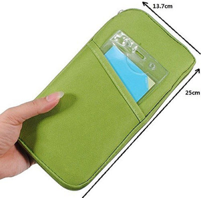 

Kanha Men Green Fabric Document Holder(12 Card Slots)