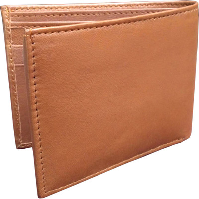 

recare Men Tan Genuine Leather Wallet(2 Card Slots), Black