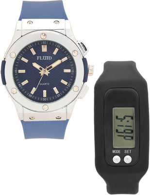

FLUID FDFFL-410-BL With Digital Band Watch - For Men & Women