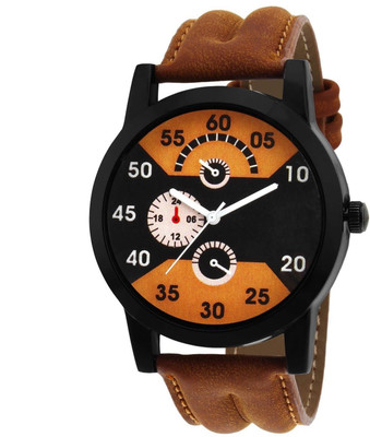 

Aaradhya Fashion PK4 Stylish Pure Leather Brown Watch Watch - For Boys