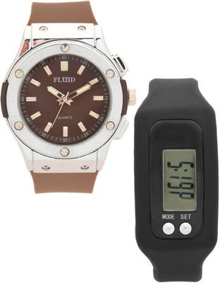 

FLUID FDFFL-410-BR With Digital Band Watch - For Men & Women
