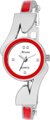 

Arum ASWW-035 White Round Shaped Dial Metal Strap Fashion Watch - For Women