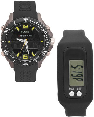 

FLUID FDFFL-1124-YL With Digital Band Watch - For Men