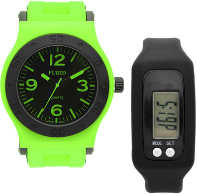 

FLUID FDFFL-152-GR With Digital Band Watch - For Men