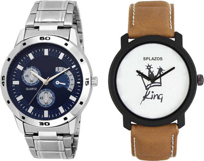 

SPLAZOS WSP0031 New Stainless Steel And Leather Analogue Multicolor Boys Wrist Watch - For Men