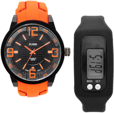 

FLUID FDFFL-104-GR With Digital Band Watch - For Men