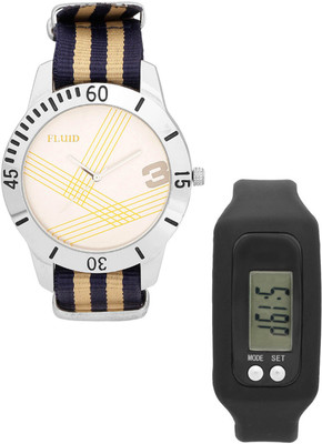 

FLUID FDFFL-114-YL01 With Digital Band Watch - For Men